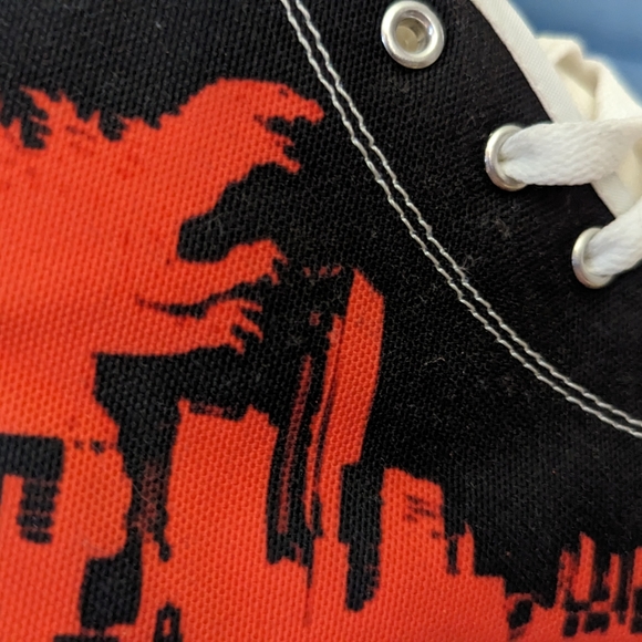 Godzilla Sneakers Cons Minus One skater punk goth Japanese Unisex - Picture 2 of 4
